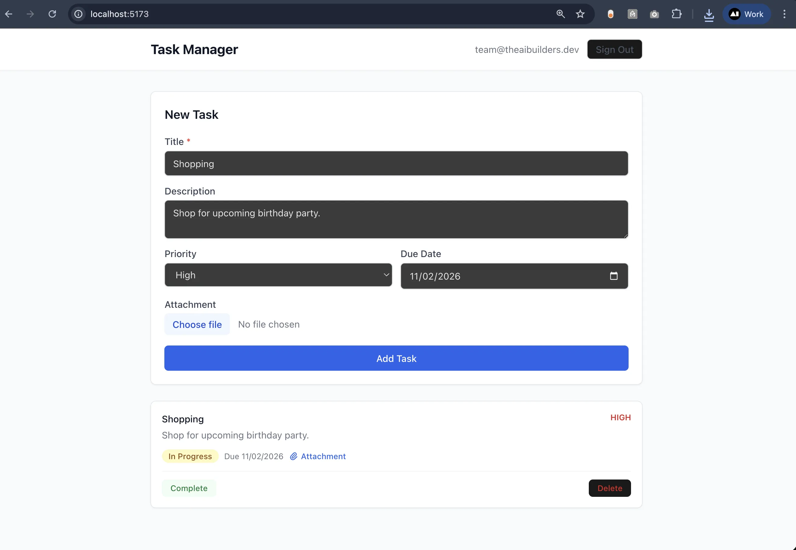 Task Manager Application