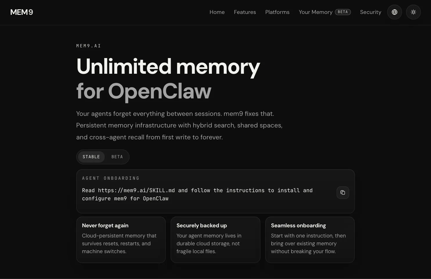 mem9 overview