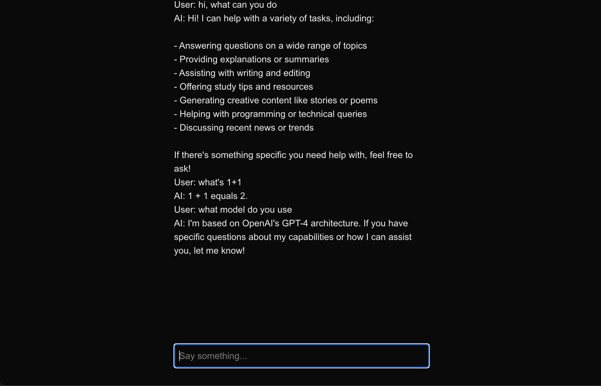 vercel ai sdk screenshot